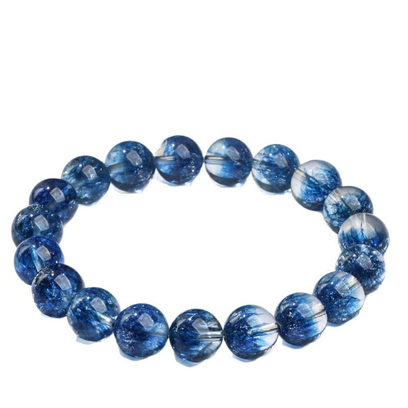 Blue inclusion bead bracelet – alternate view