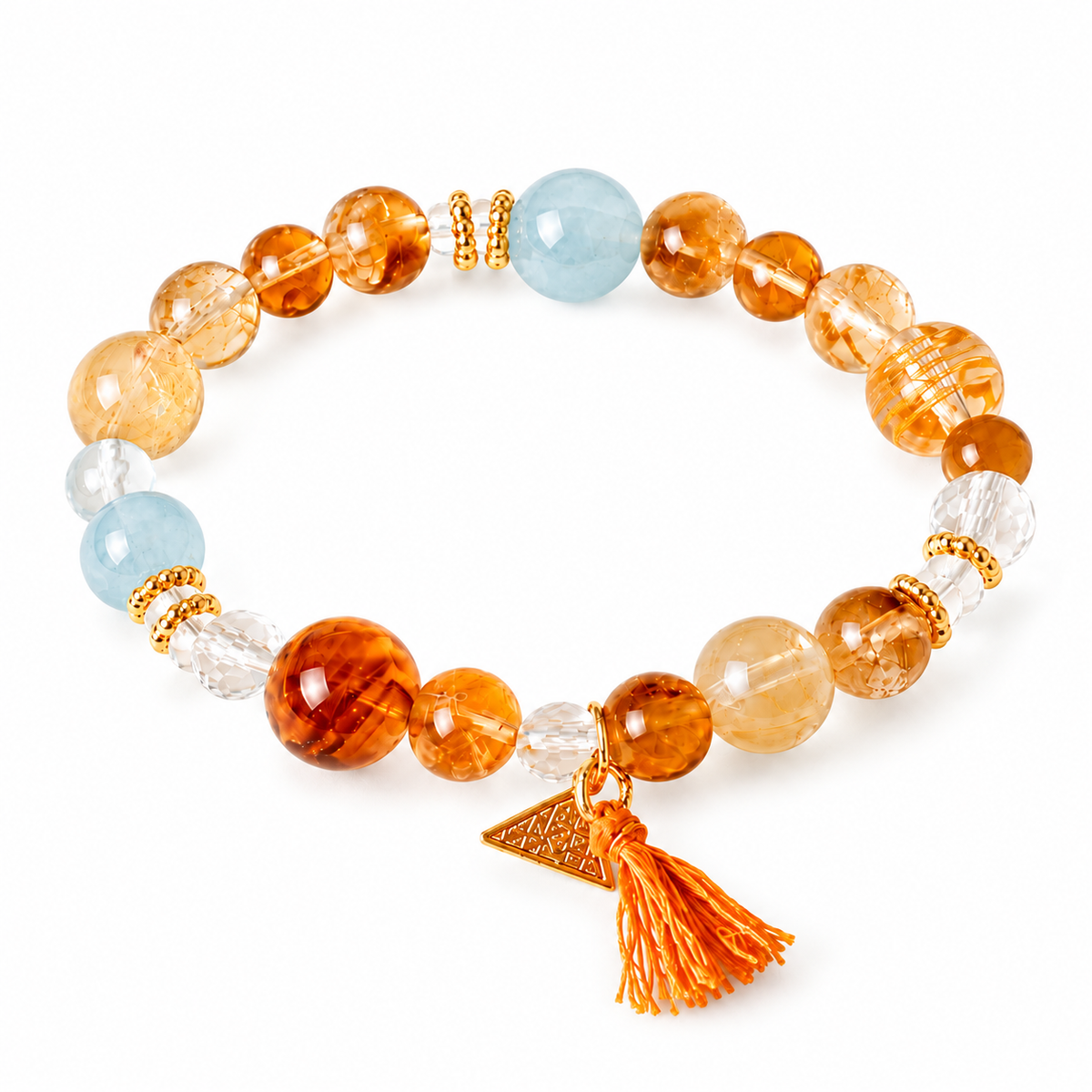 Five Elements bracelet — Water + Earth, white background hero