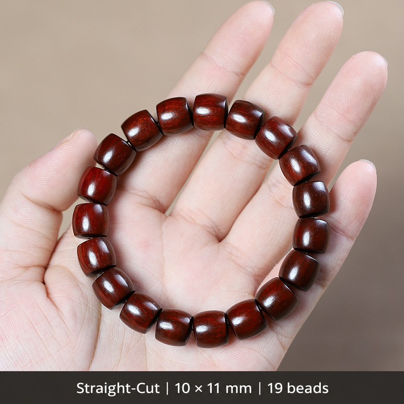 Red sandalwood bracelet option 6 with English bead dimensions