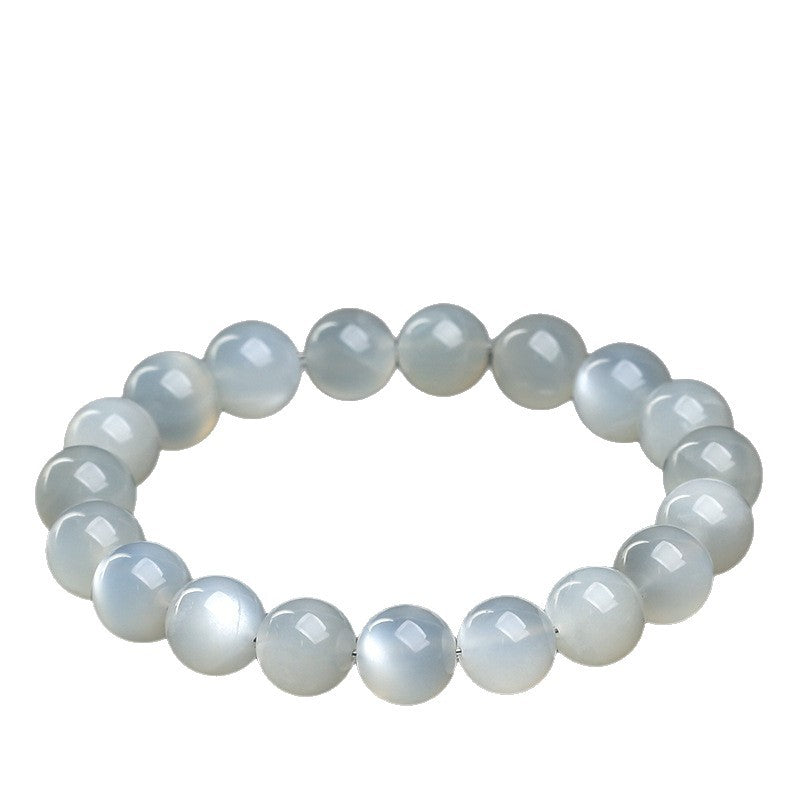 White moonstone round bead bracelet original view 8