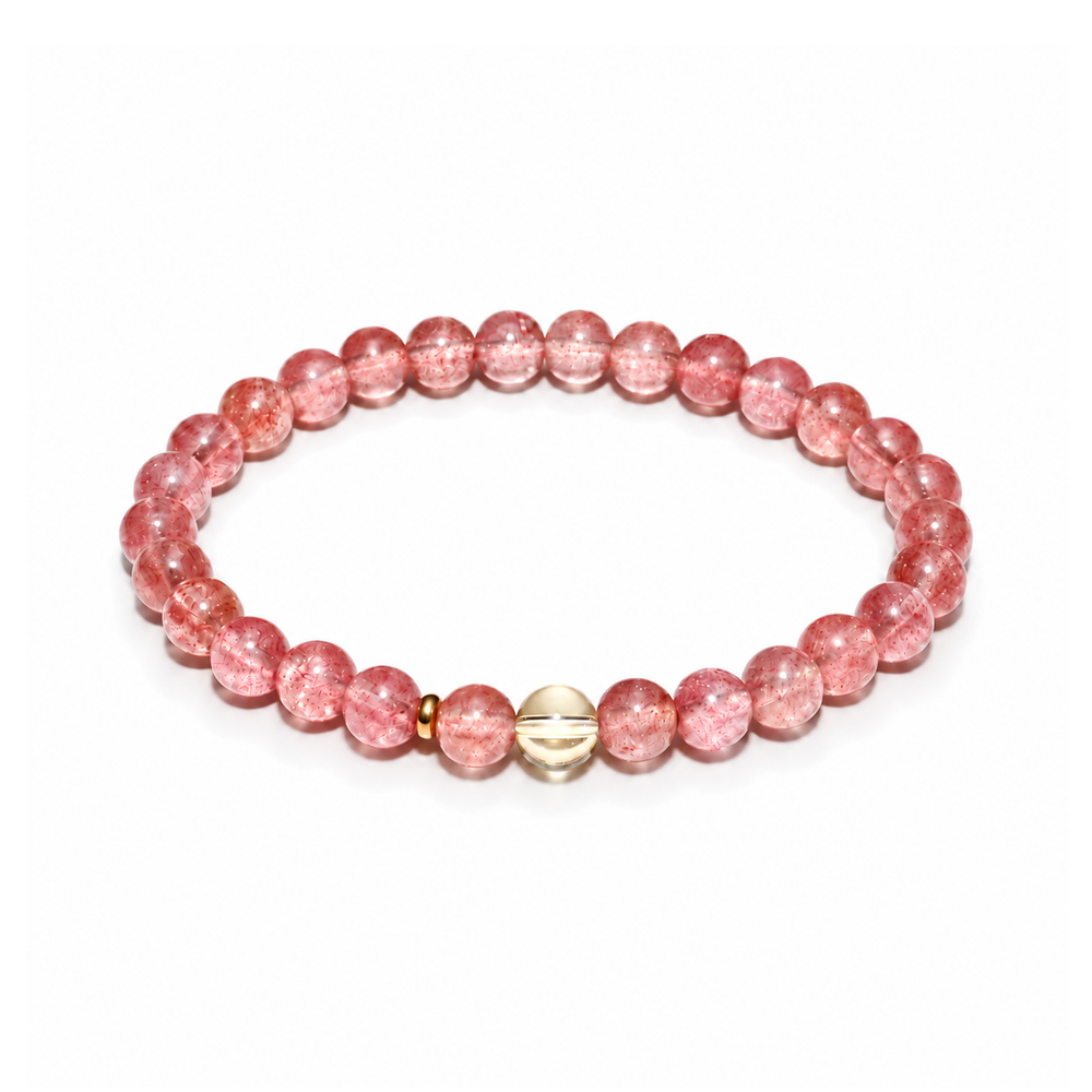 Strawberry quartz and citrine bracelet — standardized main view