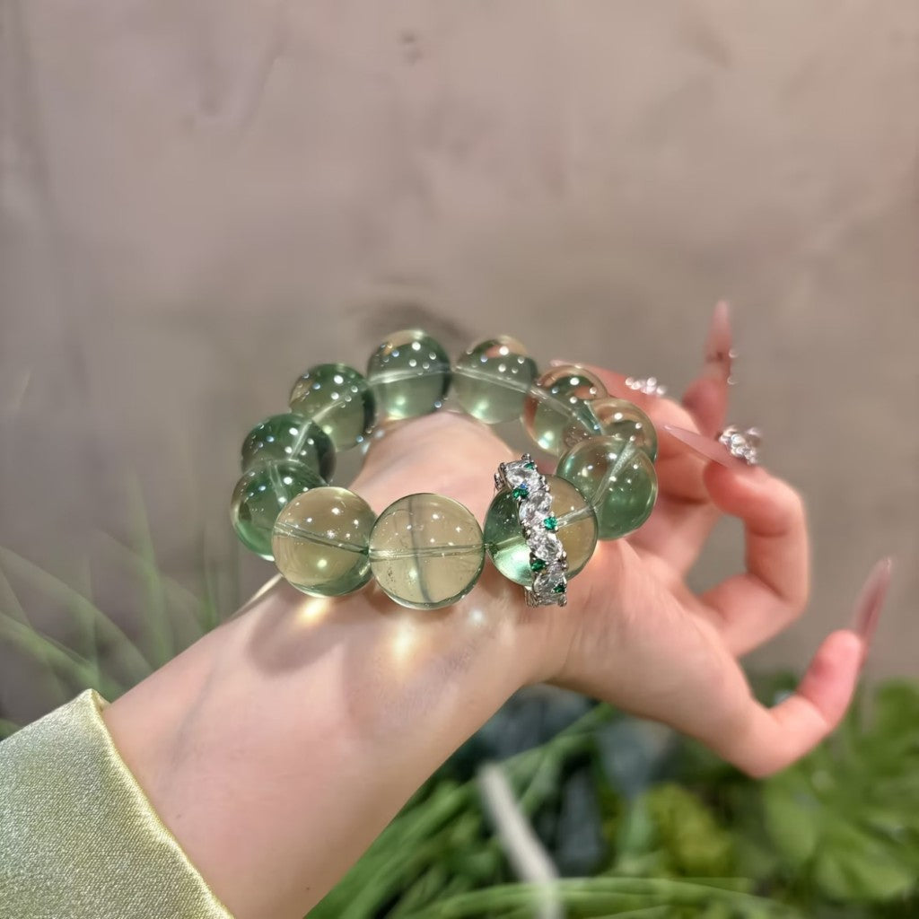 Natural green crystal