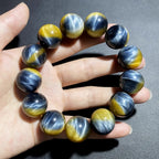 Stone of Courage: Natural Blue & Gold Tiger Eye for Balance