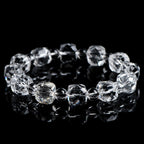 Healing Sugar Cube Clear Quartz Bracelet | Chakra Alignment, Meditation Aid, Emotional Balance Stone