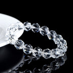 High-Vibration Diamond-Cut Quartz Bracelet | Energy Amplifier, Meditation Focus, Spiritual Clarity Stone