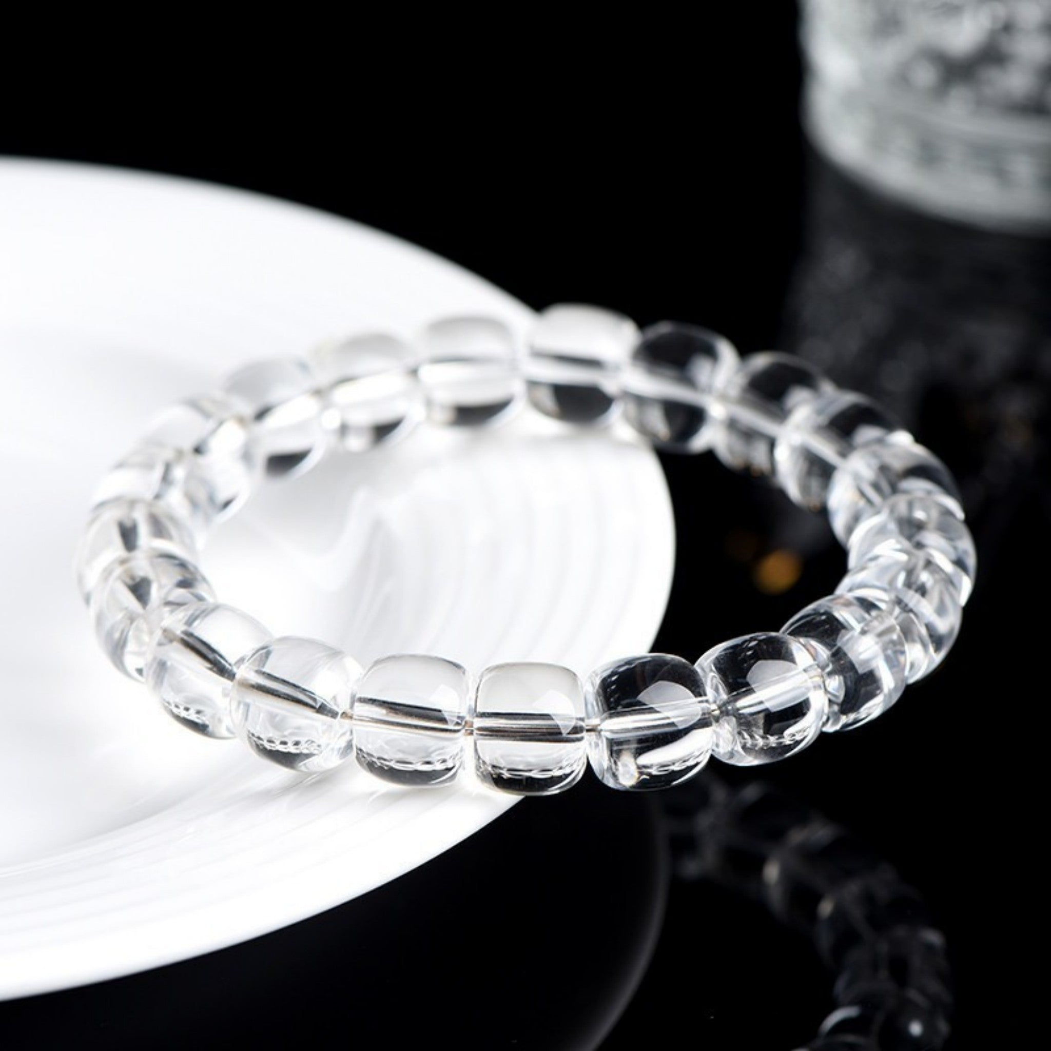 Pure Energy Clear Quartz Bracelet | Chakra Balancing, Meditation Aid, Emotional Healing Stone