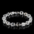 Healing Sugar Cube Clear Quartz Bracelet | Chakra Alignment, Meditation Aid, Emotional Balance Stone