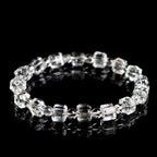Healing Sugar Cube Clear Quartz Bracelet | Chakra Alignment, Meditation Aid, Emotional Balance Stone