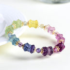 Chakra Balancing Fluorite Lotus Bracelet | Multi-Color Energy Stone, Spiritual Healing, Meditation Accessory