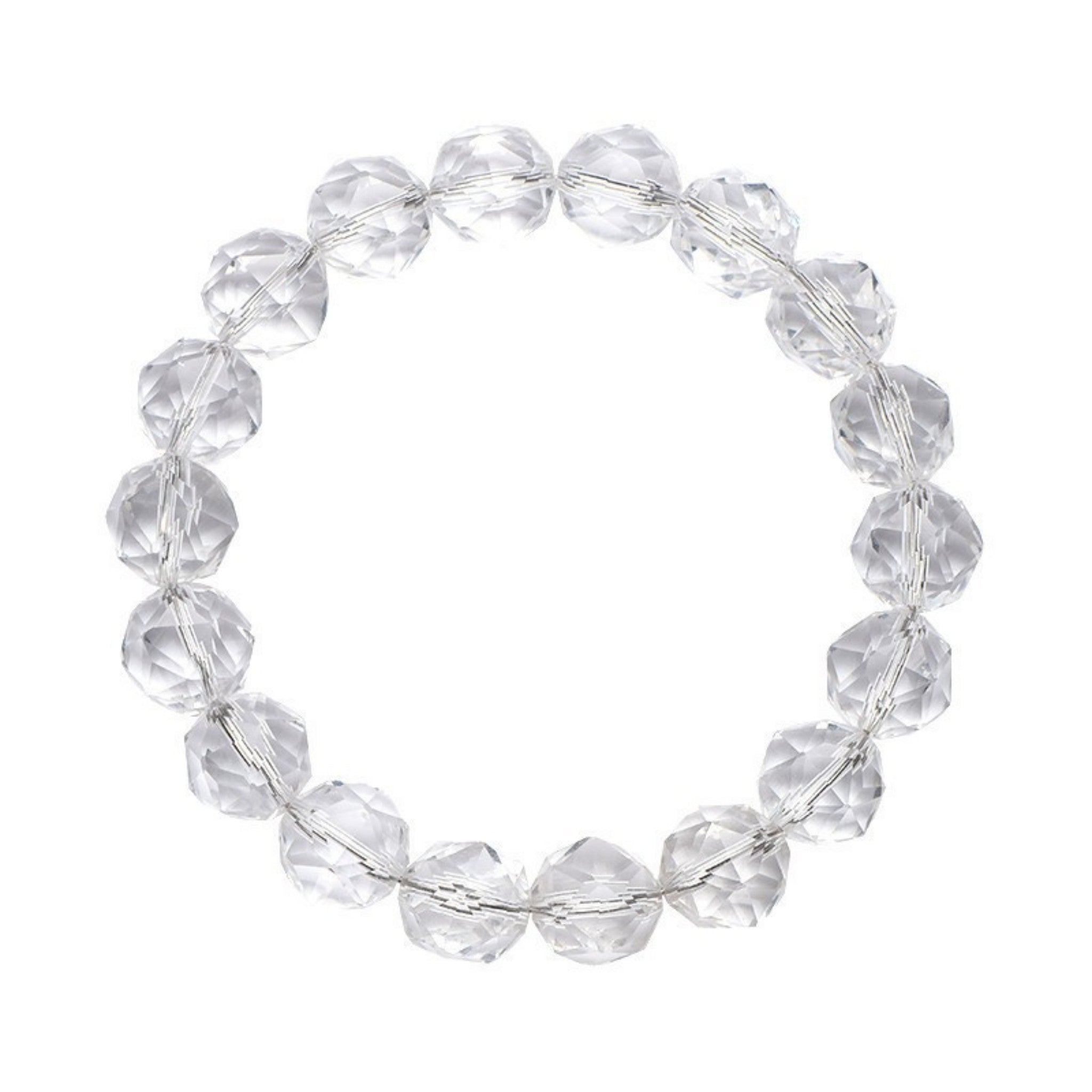 High-Vibration Diamond-Cut Quartz Bracelet | Energy Amplifier, Meditation Focus, Spiritual Clarity Stone