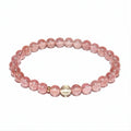 Strawberry Quartz & Citrine Bracelet |Bracelet | Attract Love & Abundance | Natural Healing Crystal Jewelry for Women