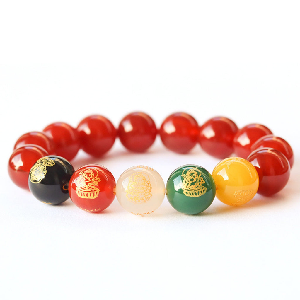 Five-Way Fortune Agate Talisman – A Lucky Charm for Financial Success, Protection & Good Vibes