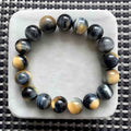 Stone of Courage: Natural Blue & Gold Tiger Eye for Balance