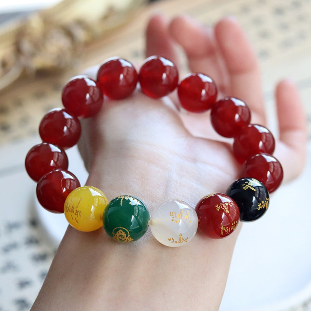 Five-Way Fortune Agate Talisman – A Lucky Charm for Financial Success, Protection & Good Vibes