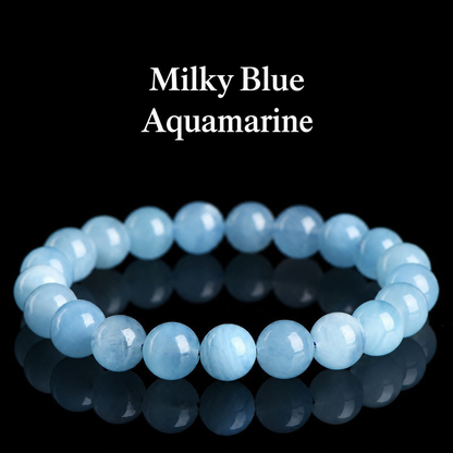 Milky blue aquamarine