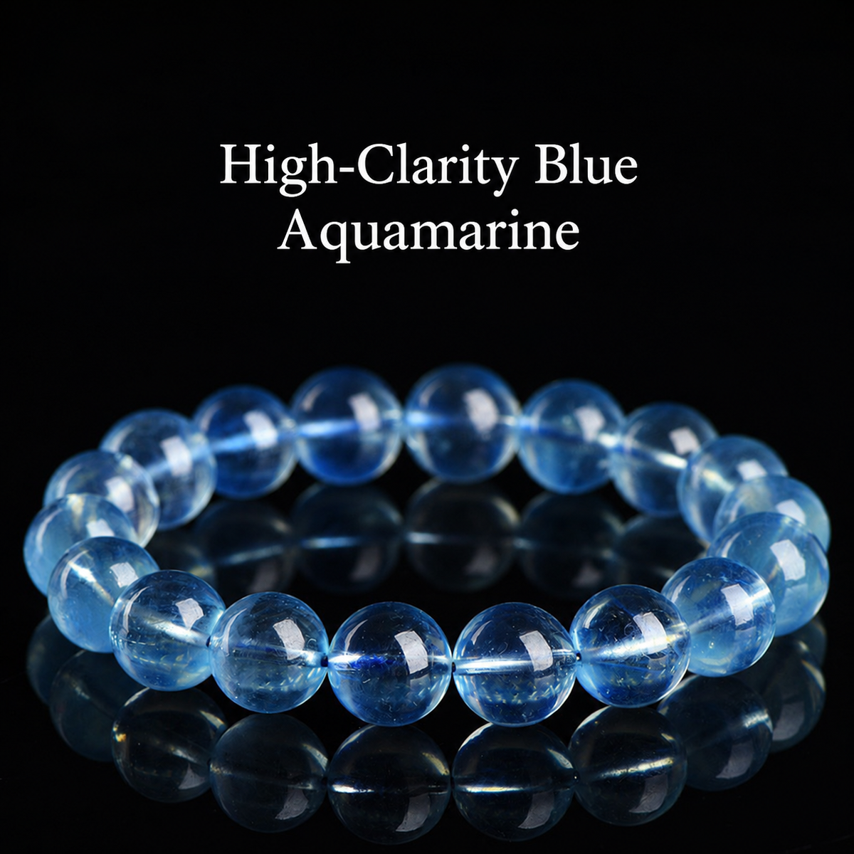High-clarity blue aquamarine
