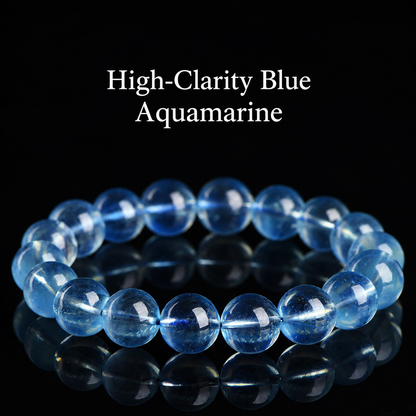 High-clarity blue aquamarine