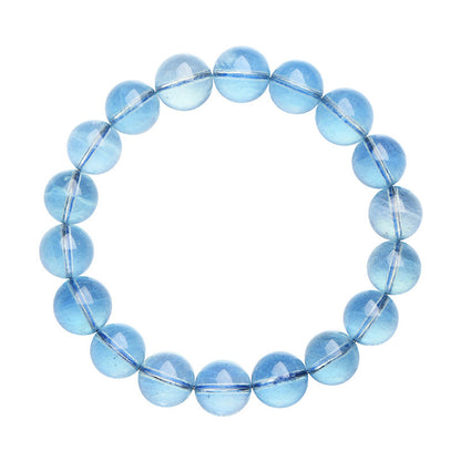 Aquamarine bracelet showing natural color and inclusions