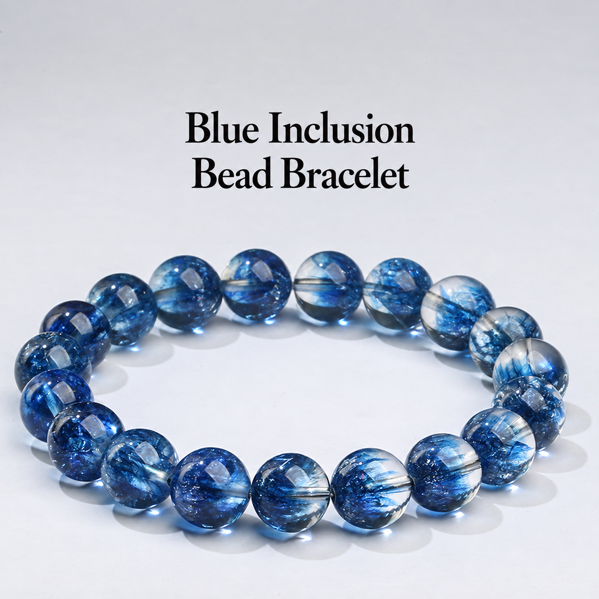 Blue inclusion bead bracelet – product overview