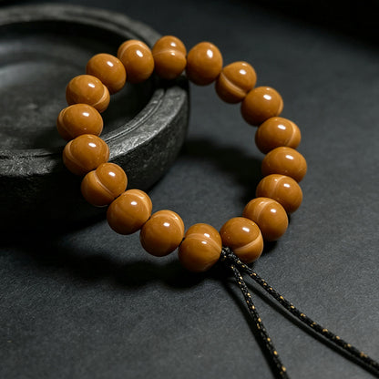 Carved walnut bead bracelet, source product view 4