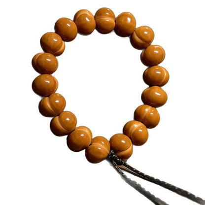 Carved walnut bead bracelet, source product view 5