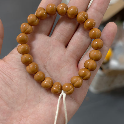 Carved walnut bead bracelet, source product view 7