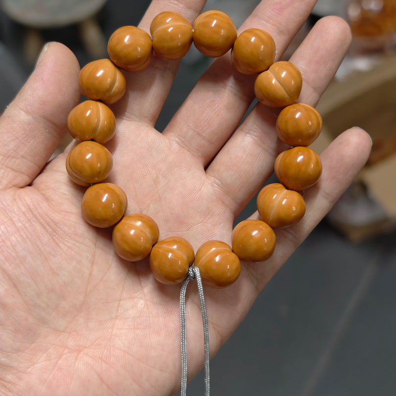 Carved walnut bead bracelet, source product view 9