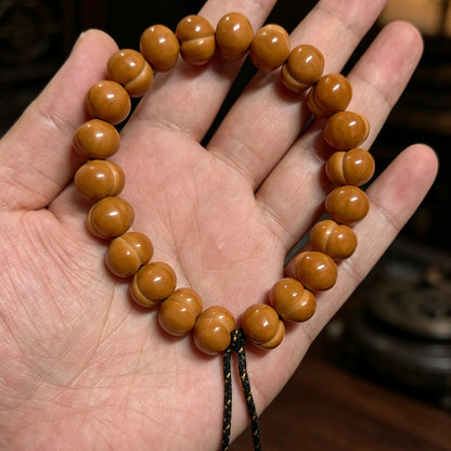 Carved walnut bead bracelet, source product view 10