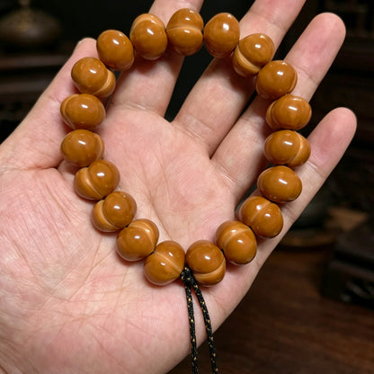 Carved walnut bead bracelet, source product view 13