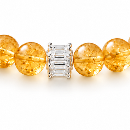 Natural citrine bracelet 10mm — material and spacer detail