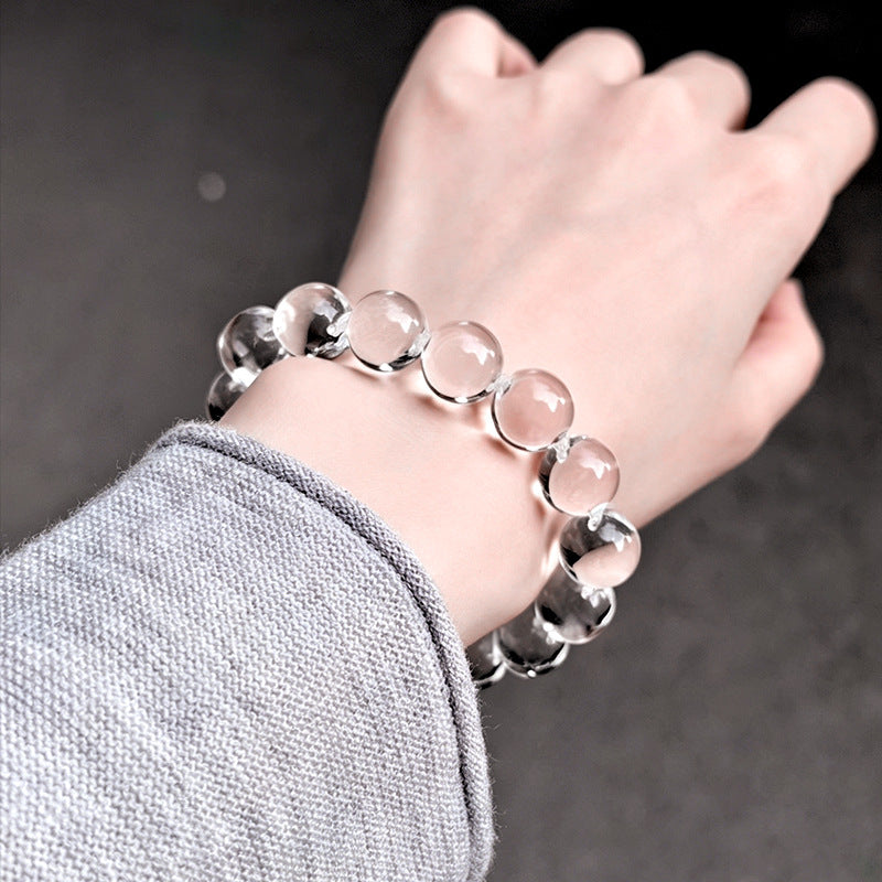 Clear quartz bubble bead bracelet, original product view 5