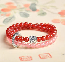 Red Agate & Pink Beads