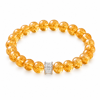 Natural citrine bracelet 10mm — white background hero