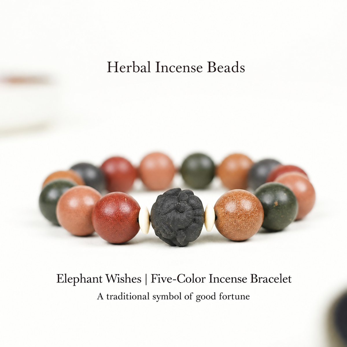 Elephant Wishes five-color incense bracelet