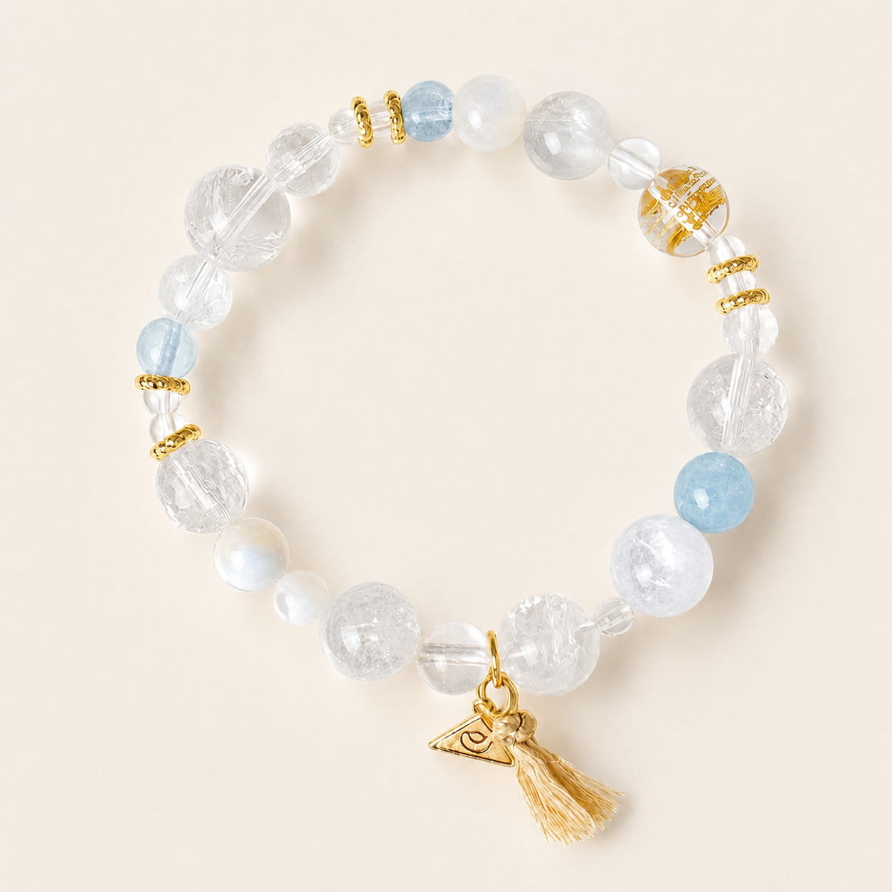 Five Elements Metal and Water gemstone bracelet