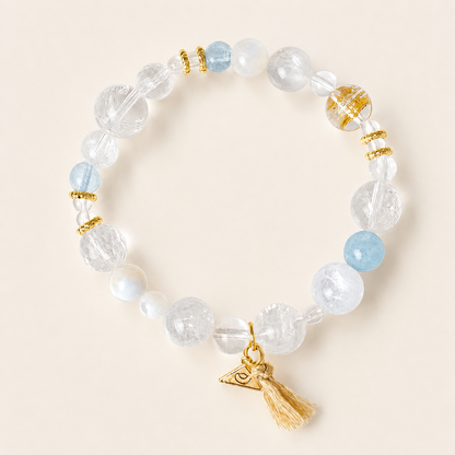 Five Elements Metal and Water gemstone bracelet