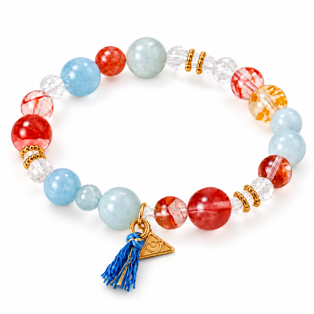 Five Elements bracelet — Water + Fire, white background hero