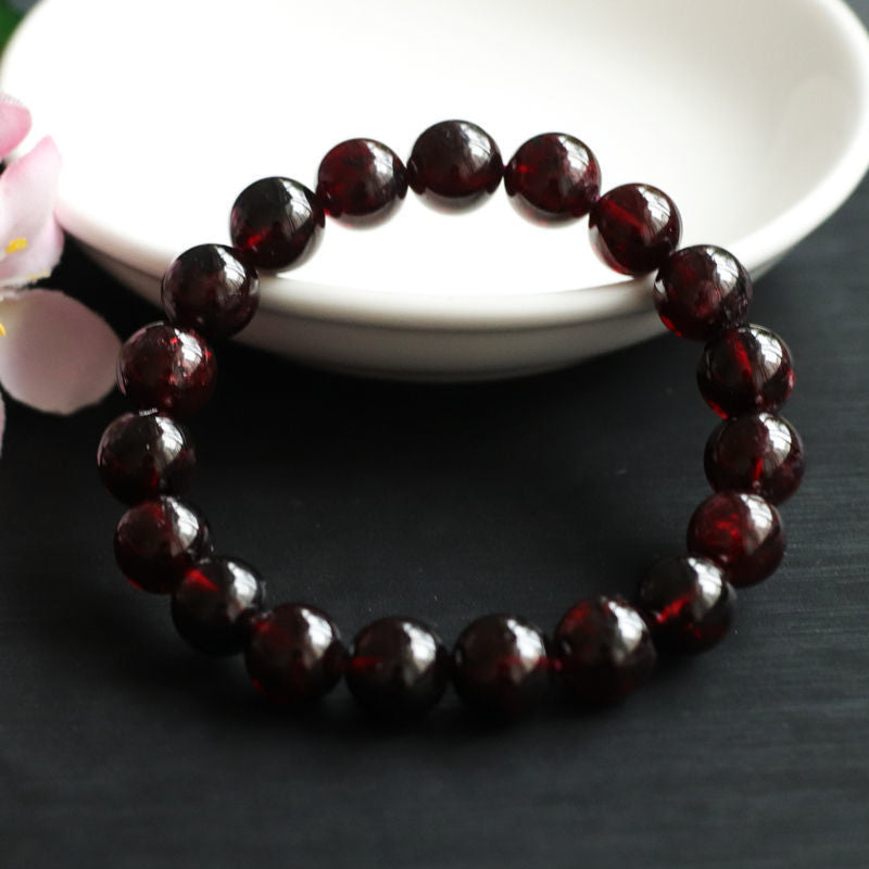 Dark red garnet bracelet original product photograph