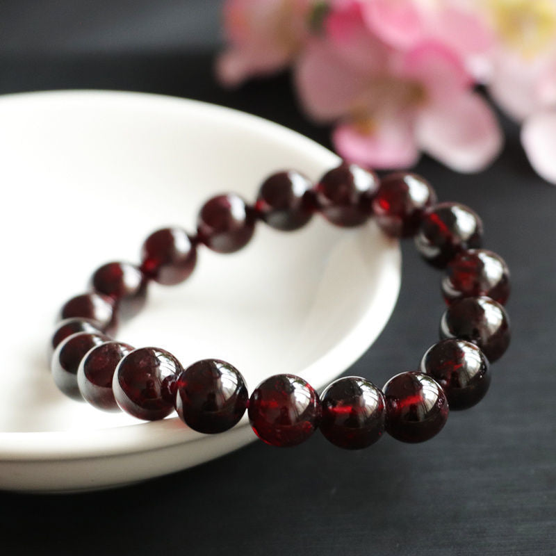 Dark red garnet bracelet original product photograph