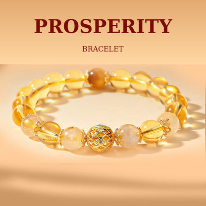 Golden rutilated quartz and citrine bracelet variant thumbnail
