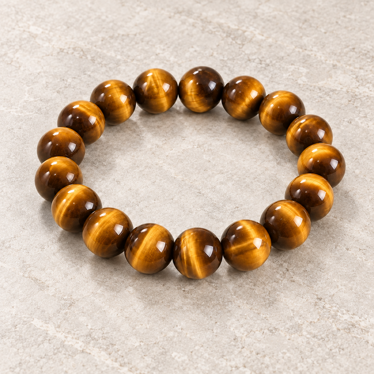 Natural Golden Tiger Eye Bracelet – 12mm – material detail