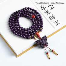 Violet Butterfly — Long Necklace