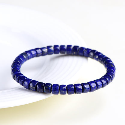 Lapis lazuli disc beads with natural golden flecks