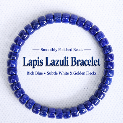 Lapis lazuli bracelet with English material details