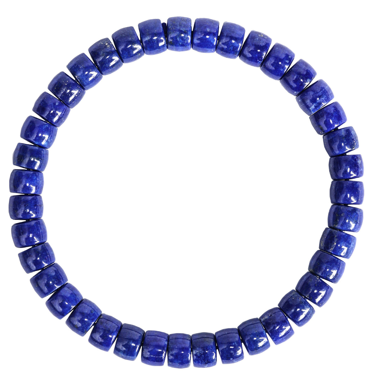 Original overhead view of lapis lazuli bracelet
