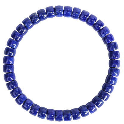 Original overhead view of lapis lazuli bracelet