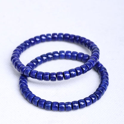 Lapis lazuli bracelets shown for detail; sold individually