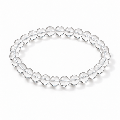 Natural Clear Quartz Minimalist Bracelet – 6–7mm