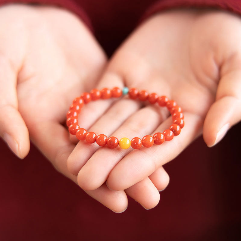 Persimmon red agate bracelet product view 2
