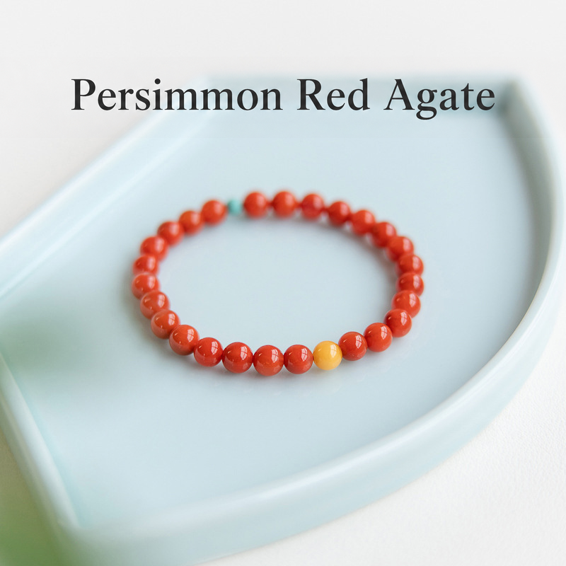 Persimmon red agate bracelet product view 3